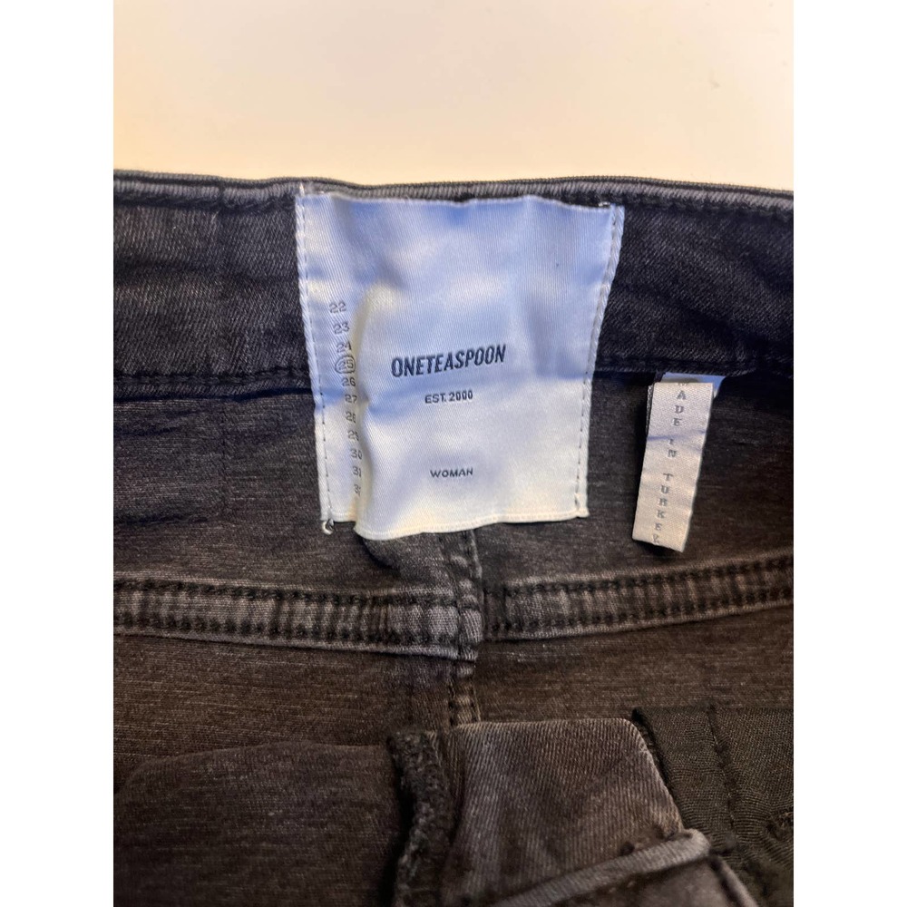 One Teaspoon FOX BLACK 2020 MINI HIGH WAIST DENIM SKIRT NWOT - Picture 5 of 9